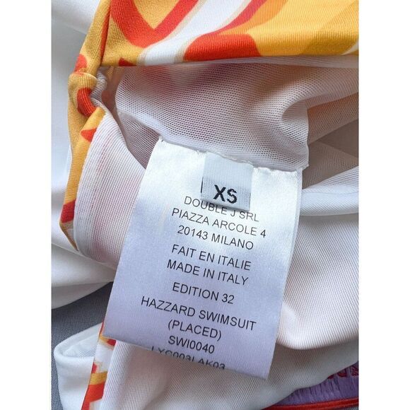 NEW La DoubleJ Hazzard Swimsuit Lakshmi Placée Yellow in Lycra One Piece White - Picture 7 of 7